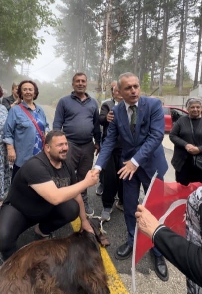 Zorkun Yaylası’nda tamamlanan yol törenle açıldı