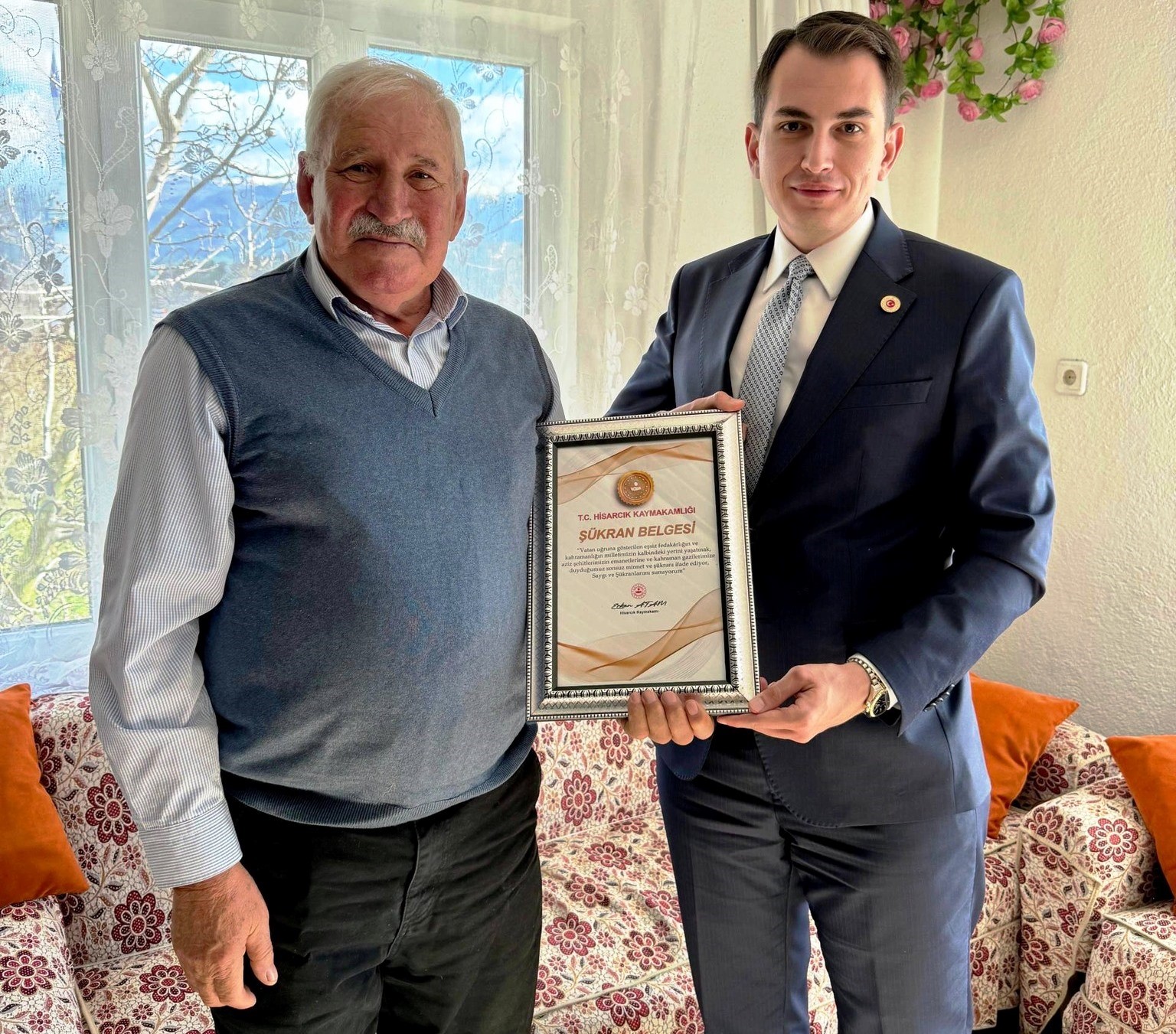 Hisarcık'ta gazilere Şükran Belgesi