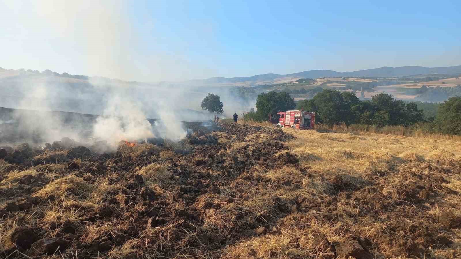 Bandırma'da buğday tarlasında çıkan yangın ekiplerin müdahalesiyle söndürüldü