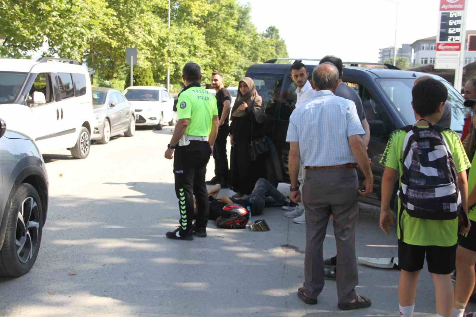 Çarşamba'da otomobille motosiklet çarpıştı: 1 yaralı