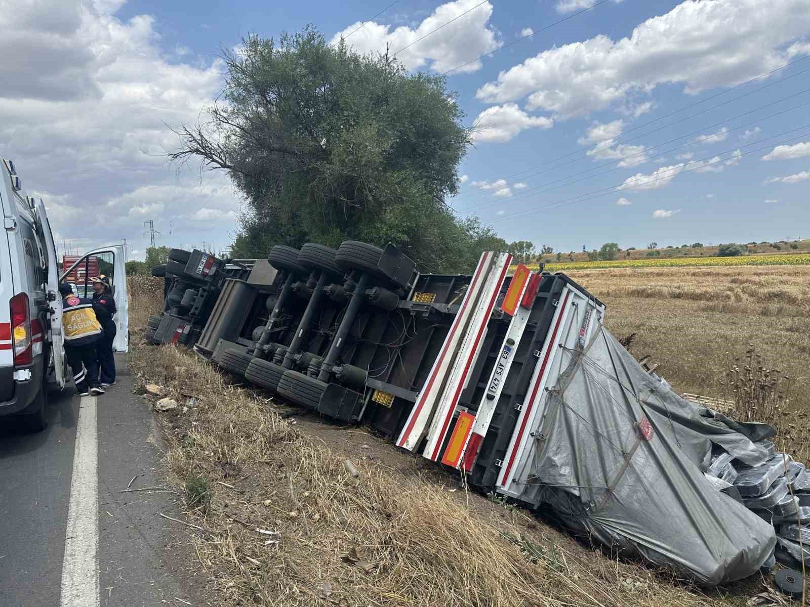 Muratlı'da tır kazası