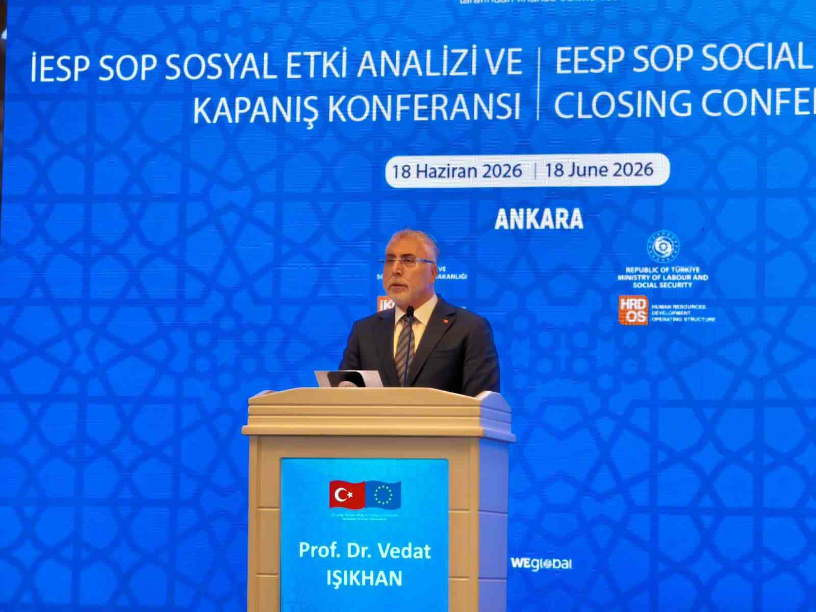 Bakan Işıkhan: "IPA Sosyal Etki Analizi Programı kapsamında 24 operasyon altında toplam 266 proje desteklendi"