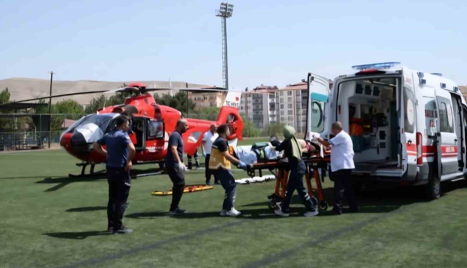 Darende'de yaralanan çocuk hava ambulansıyla Malatya'ya sevk edildi