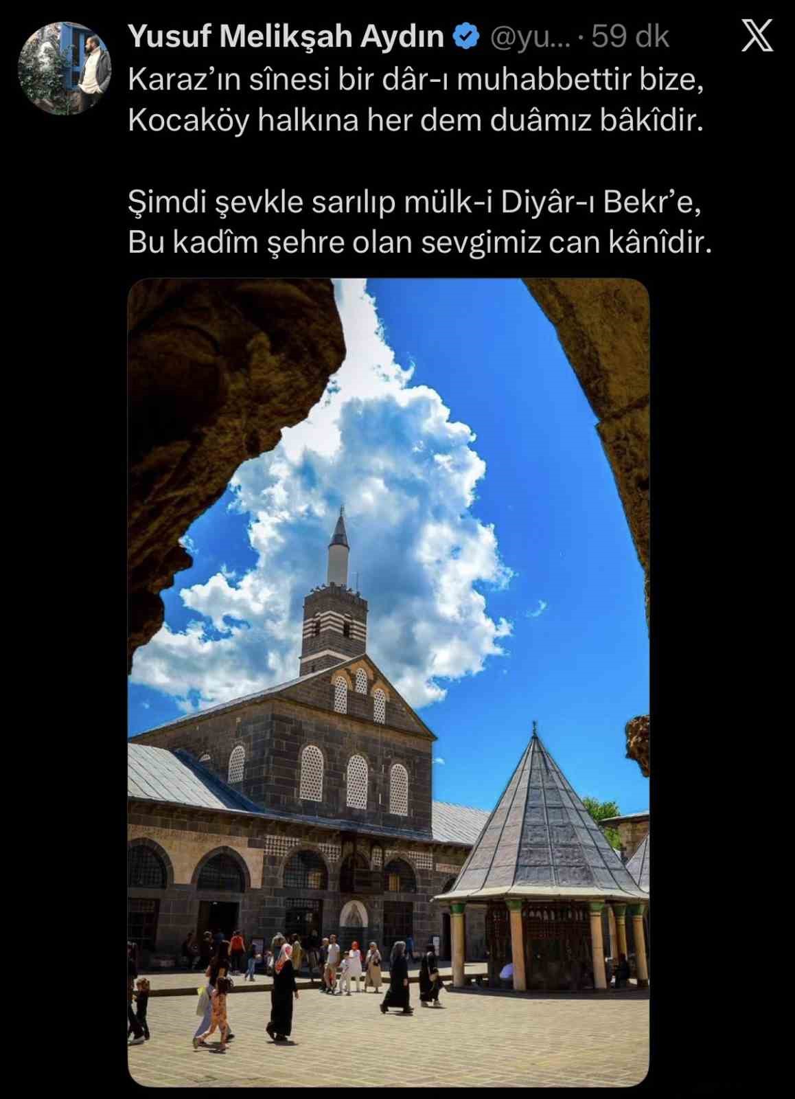 Vali Yardımcısı Aydın, Diyarbakır'a hizmetini kendine has satırlarla duyurdu
