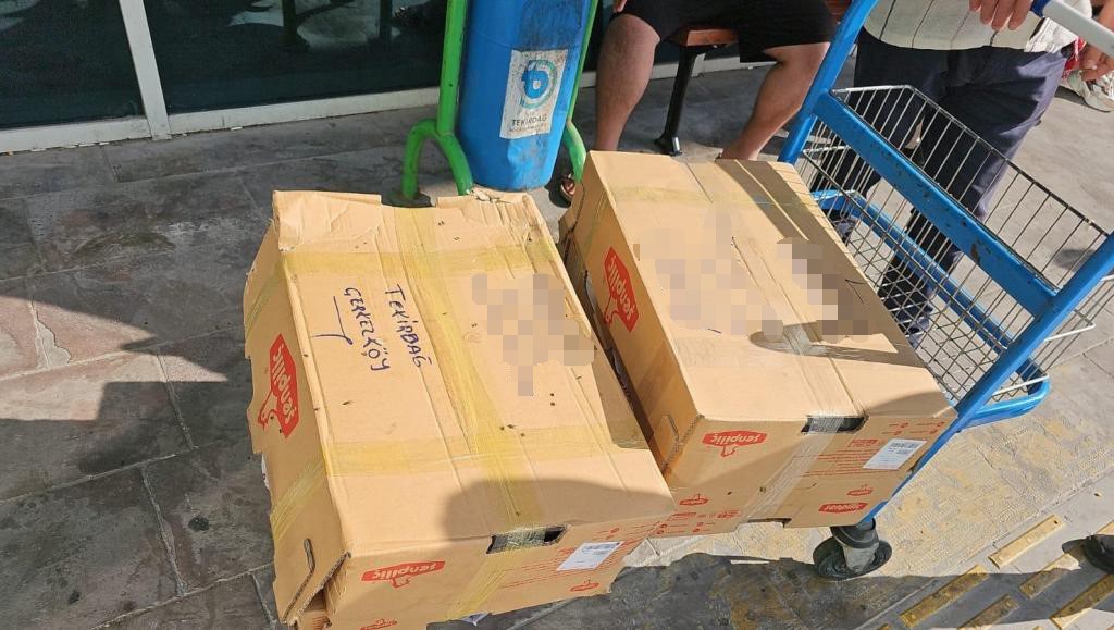 Çerkezköy Otogarı'nda sağlıksız şartlarda taşınan kırmızı etlere el konuldu