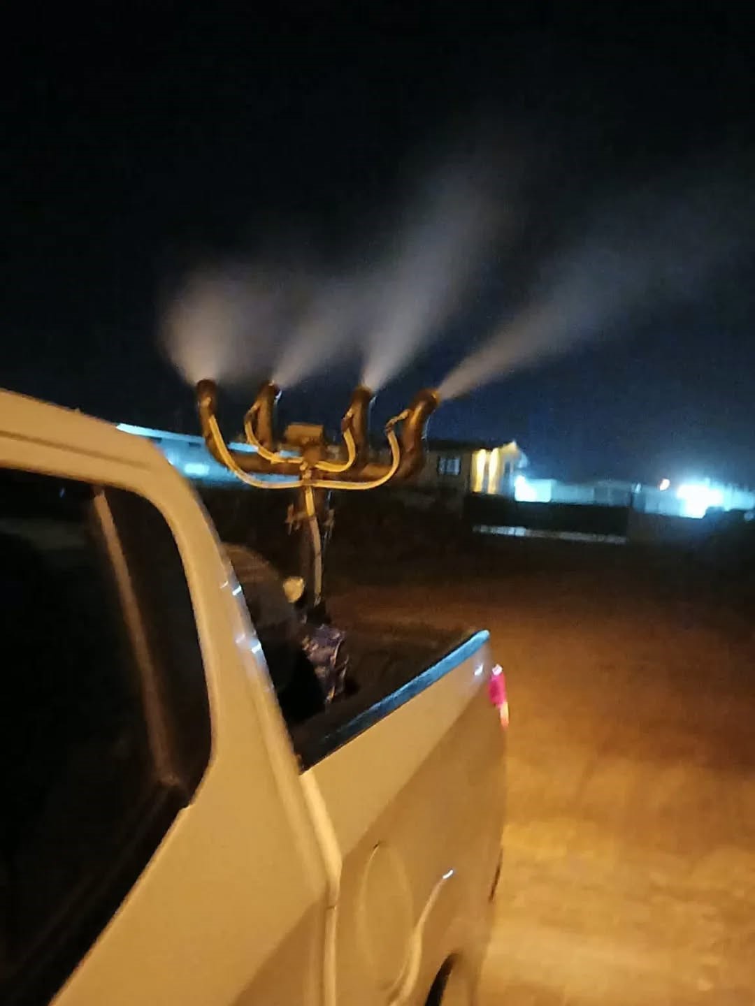 Germencik'te gece ilaçlaması sürüyor