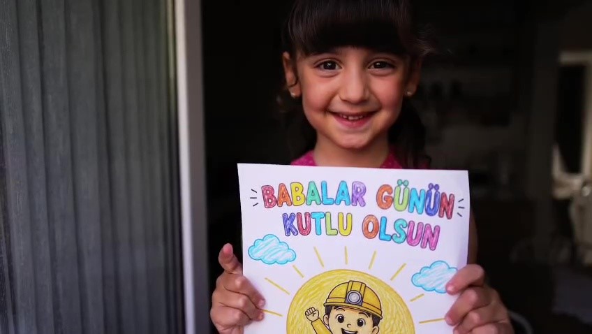 Babalar Günü’ne özel anlamlı çalışma: Küçük Ela’dan madenci babasına sürpriz