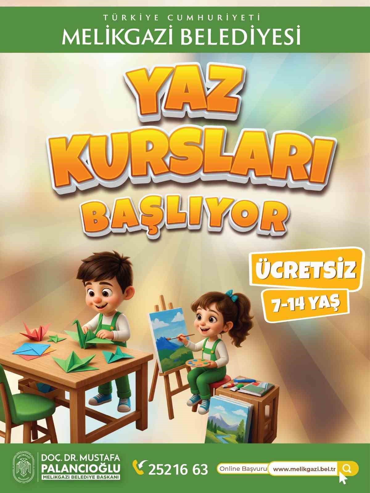 Melikgazi’nin Yaz Kurslarında geri sayım başladı