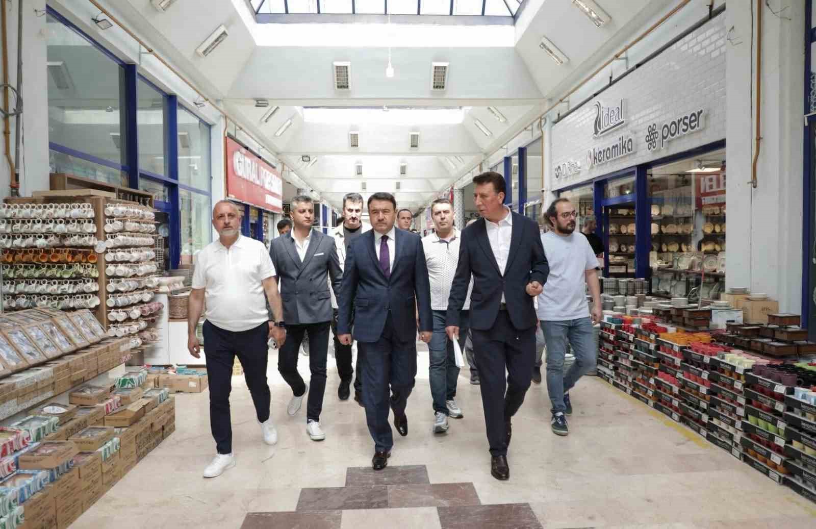 Vali Musa Işın'dan Kervansaray Çiniciler Çarşısı'na ziyaret
