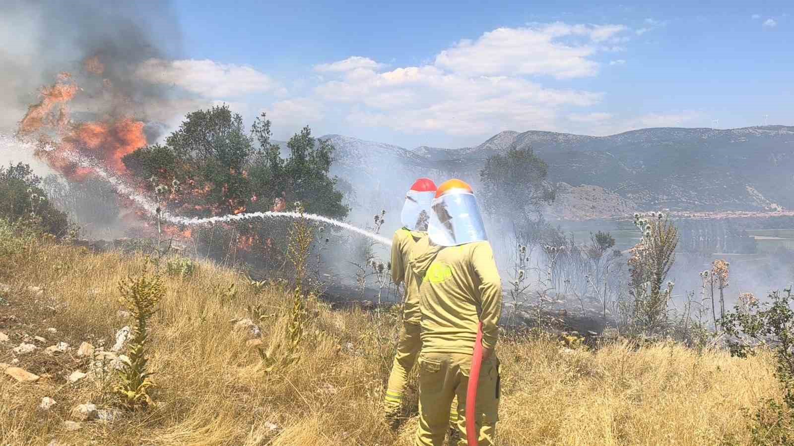 Menteşe'de makilik yangını