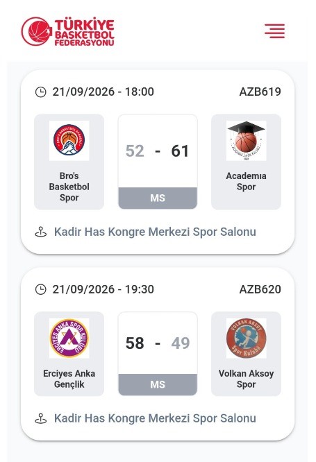 Kayseri Büyük Erkekler Basketbol Ligi başladı