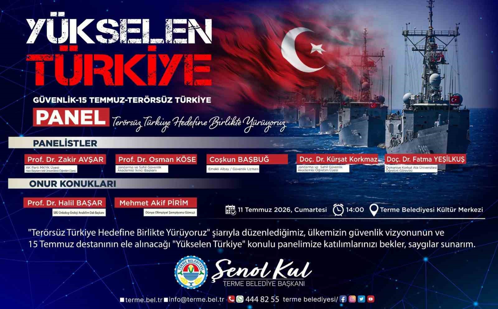 Terme'de 'Yükselen Türkiye' paneli düzenlenecek