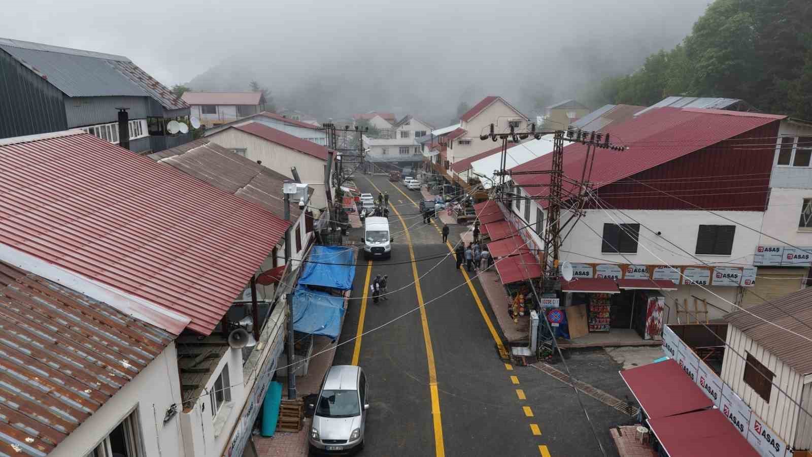 Zorkun Yaylası’nda tamamlanan yol törenle açıldı