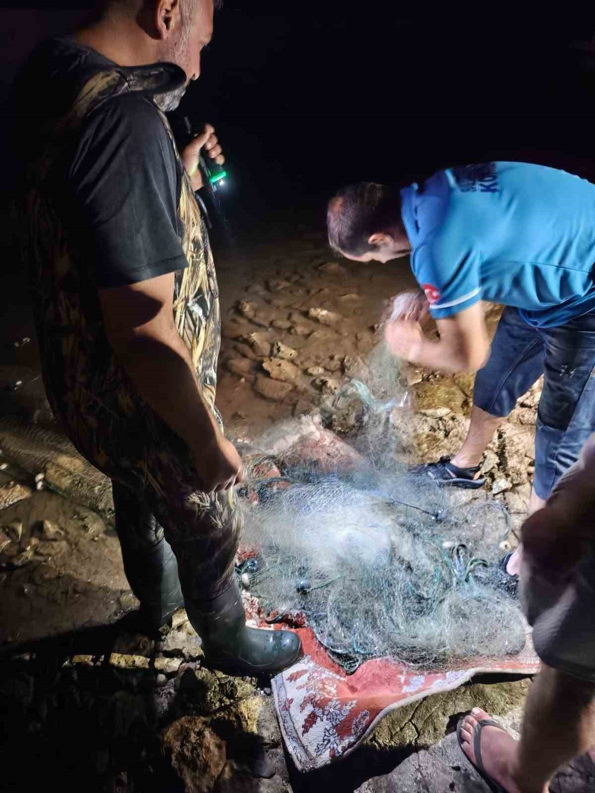 Didim’de sahipsiz balık ağlarına el konuldu