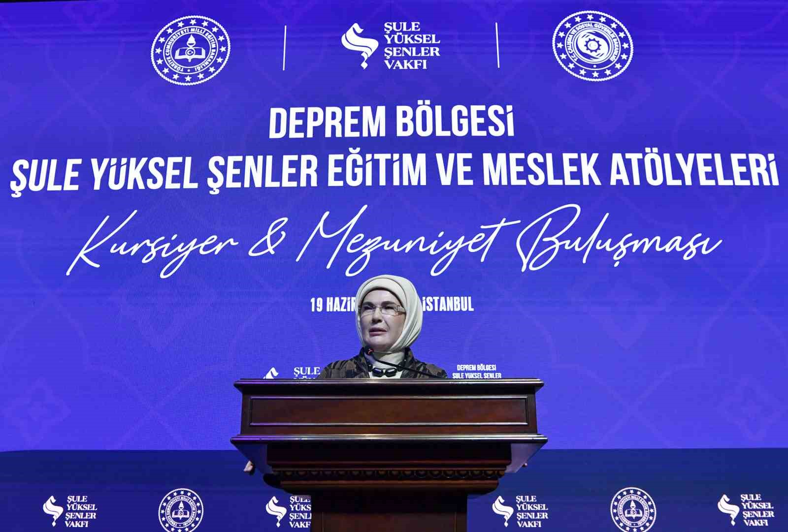 Emine Erdoğan: "Kadınların ekonomik hayata katılması, afet sonrası toparlanma döneminde büyük öneme sahiptir"