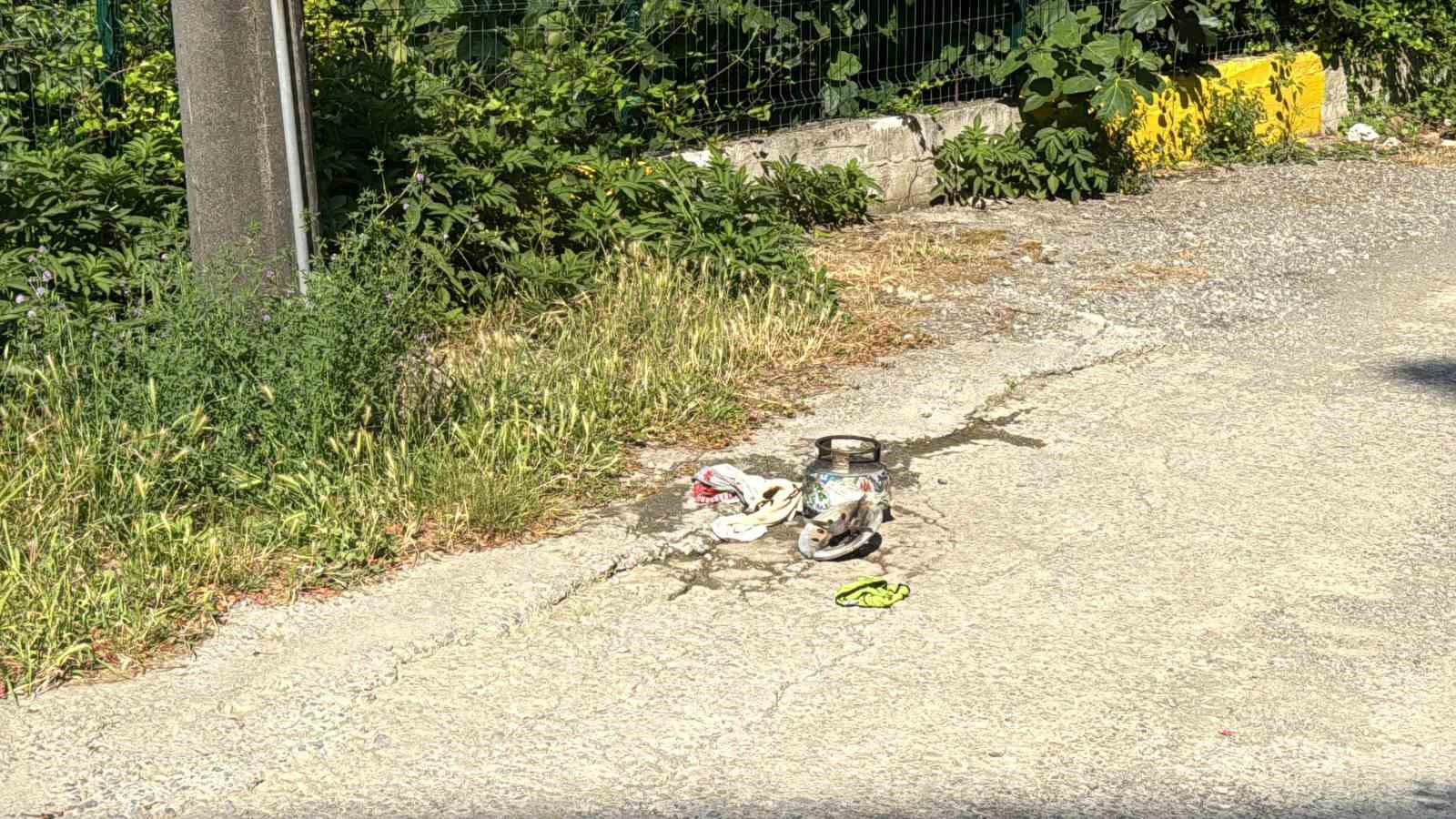 Alaplı’da alev topuna dönen piknik tüpü korkuttu