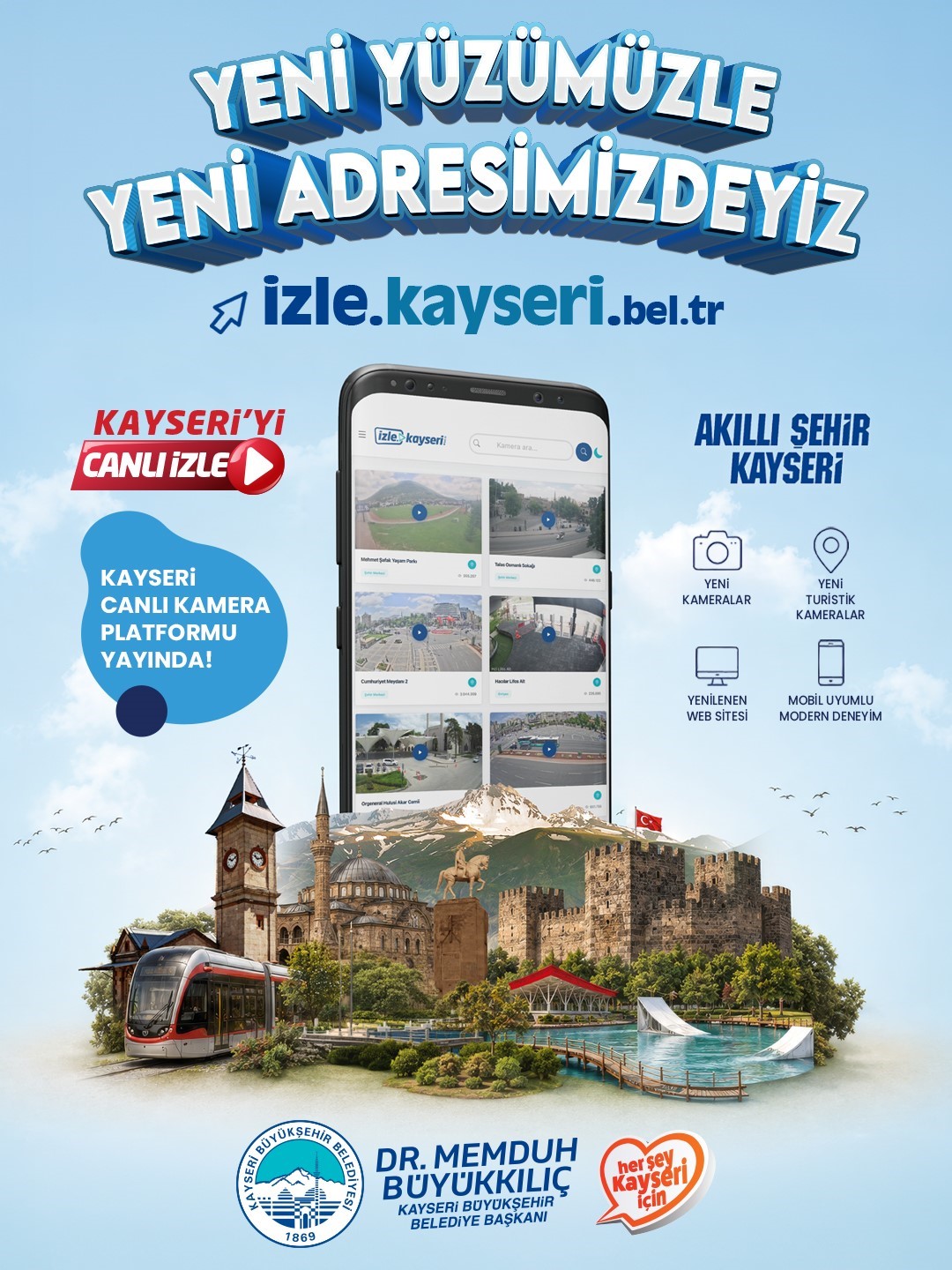 Başkan Büyükkılıç'tan Dijital Kayseri vizyonunda yeni adım: izle.kayseri.bel.tr