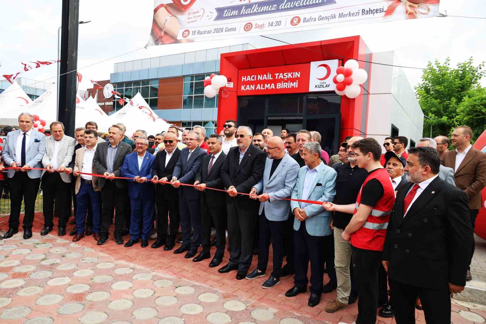 Bafra’da Kızılay kan alma birimi açılışı