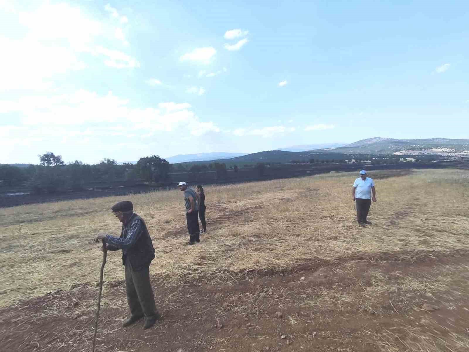 Kütahya'da yangının ardından tarım arazilerinde hasar tespiti