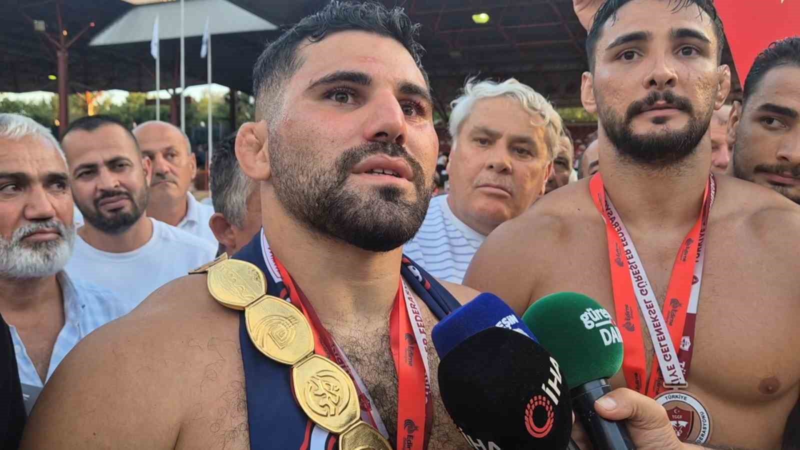 Kırkpınar'ın yeni başpehlivanı Erkan Taş: 'Kendimi rüyada gibi hissediyorum'