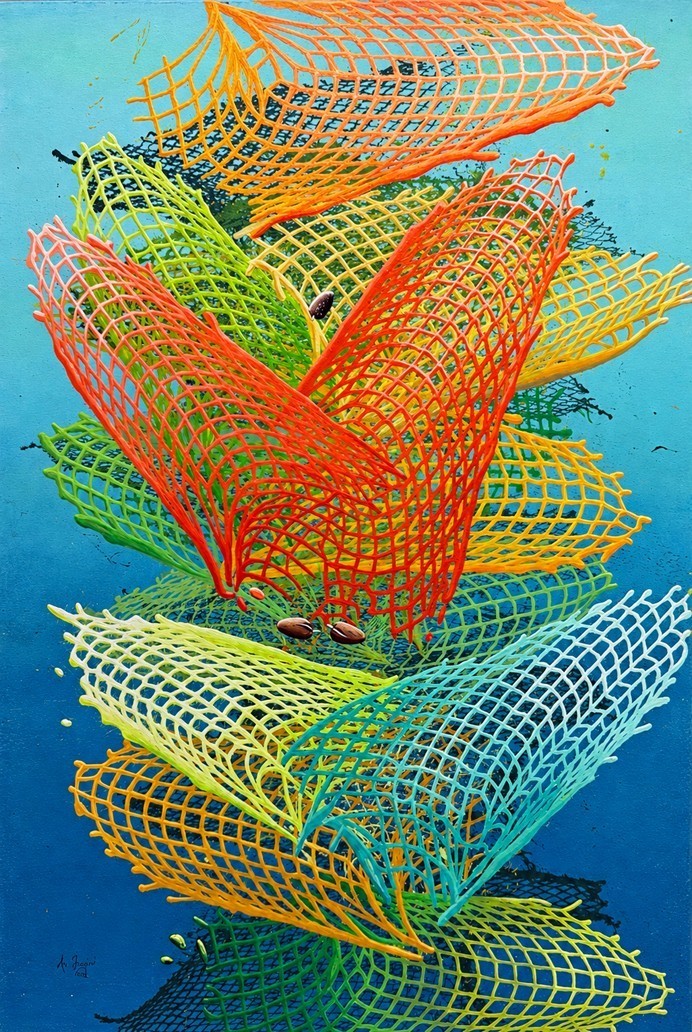 RESSAM ALİ İRGİN, SANKO SANAT GALERİSİNDE "SONSUZLUK AĞLARI" TEMALI RESİM SERGİSİ AÇTI.