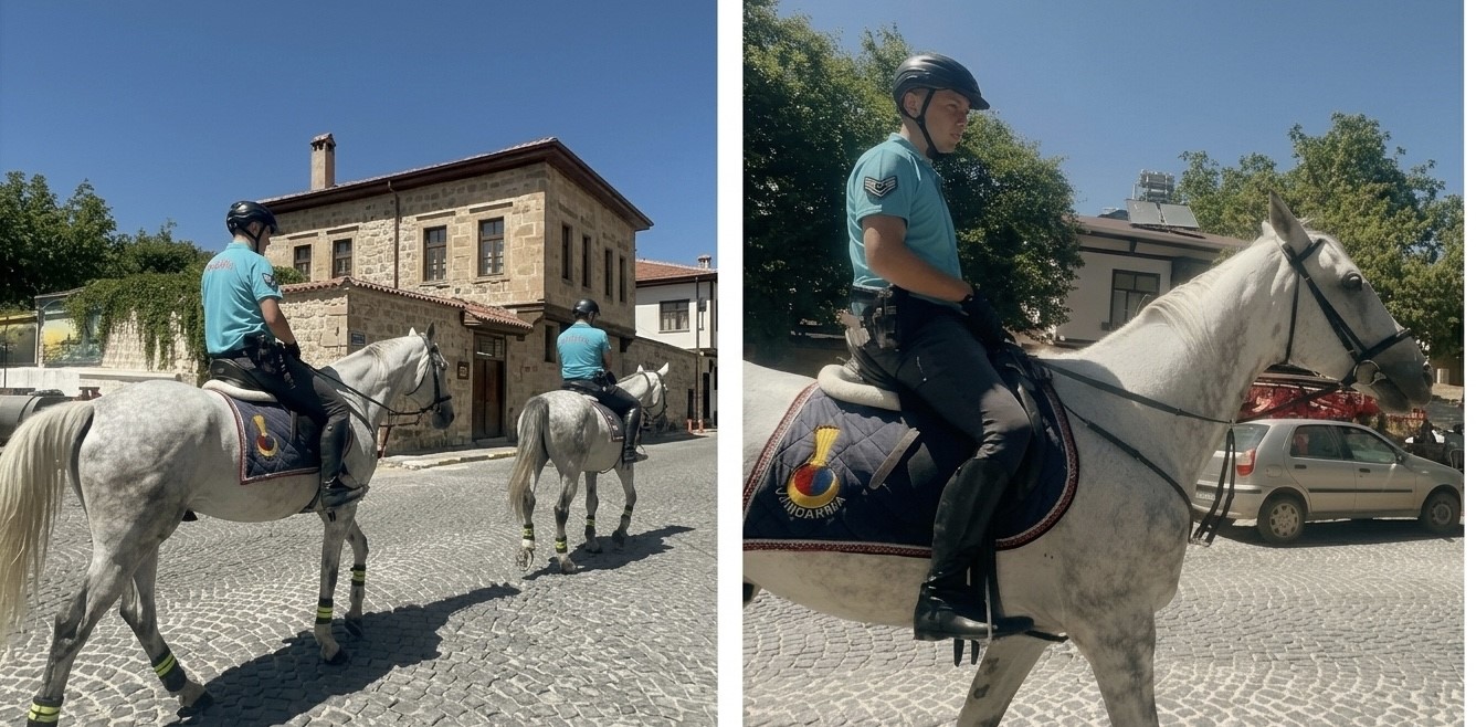Tarihi Harput’ta atlı jandarma mesaisi