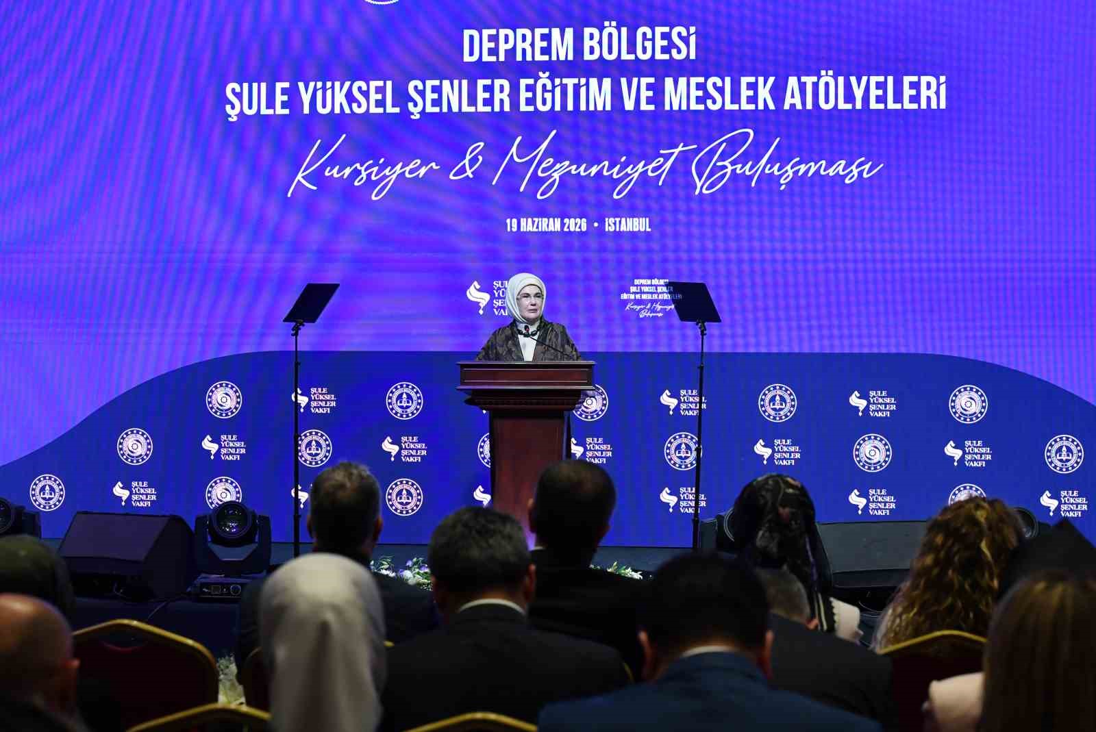 Emine Erdoğan: "Kadınların ekonomik hayata katılması, afet sonrası toparlanma döneminde büyük öneme sahiptir"