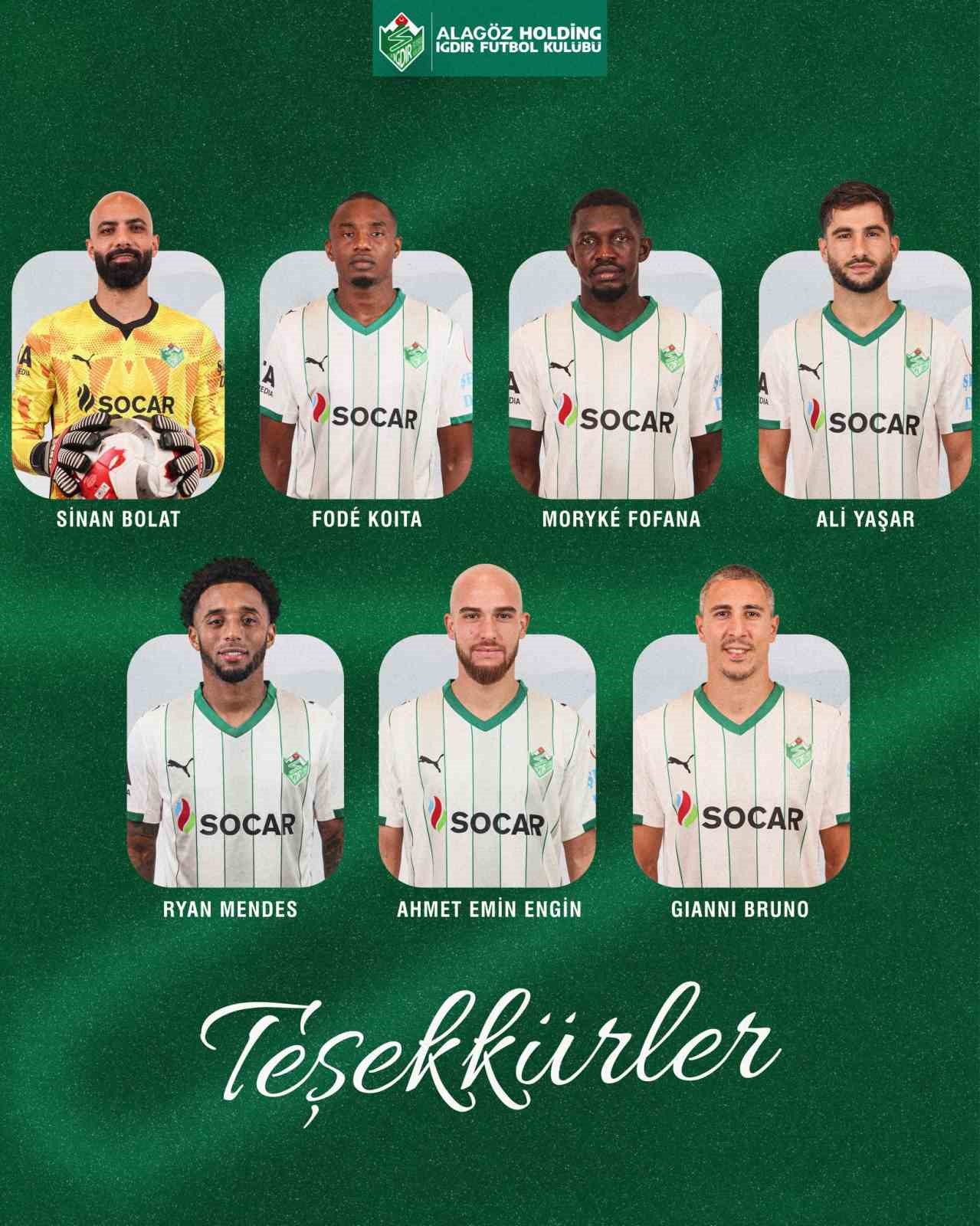 Iğdır FK'da 7 futbolcuyla yollar ayrıldı