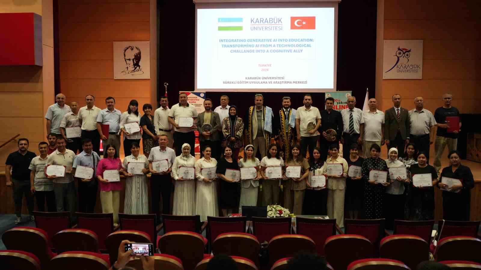 KBÜ'de Özbek akademisyenlere yapay zeka eğitimi sertifikaları verildi