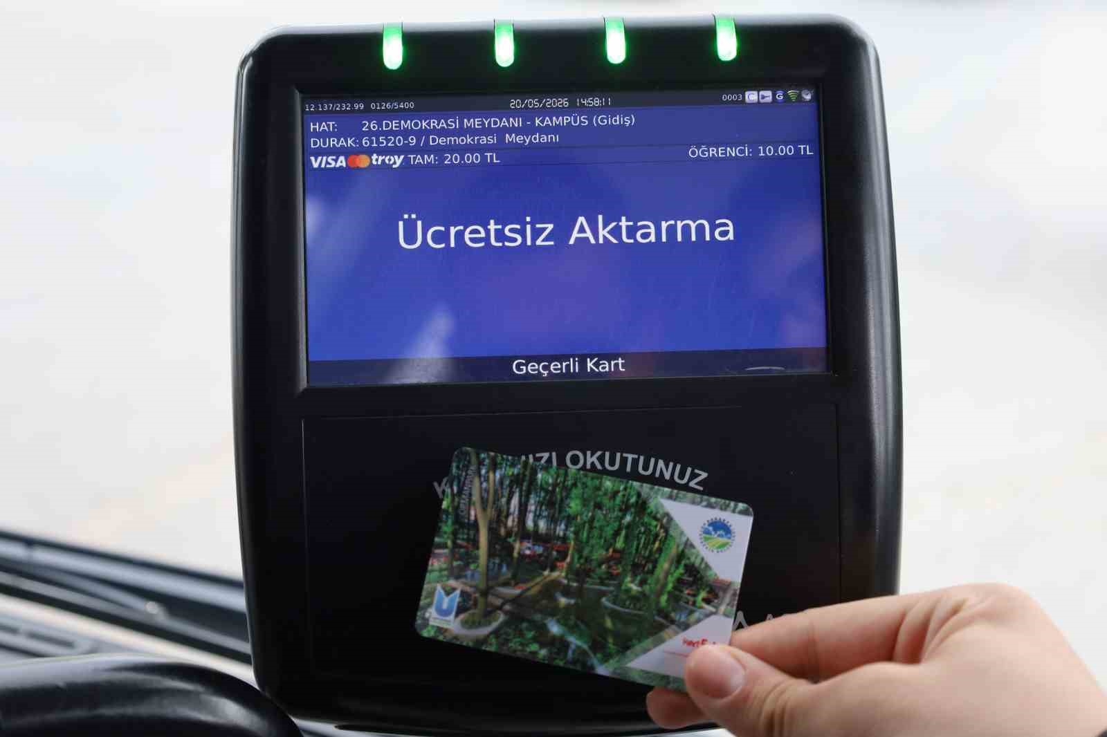 Sakarya'da toplu taşımada vatandaş dostu 'Aktarma' sistemi 514 bin kez kullanıldı