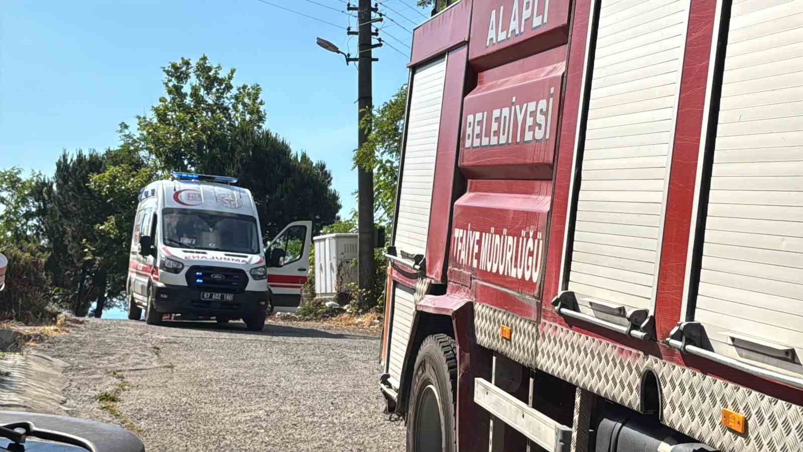 Alaplı’da alev topuna dönen piknik tüpü korkuttu