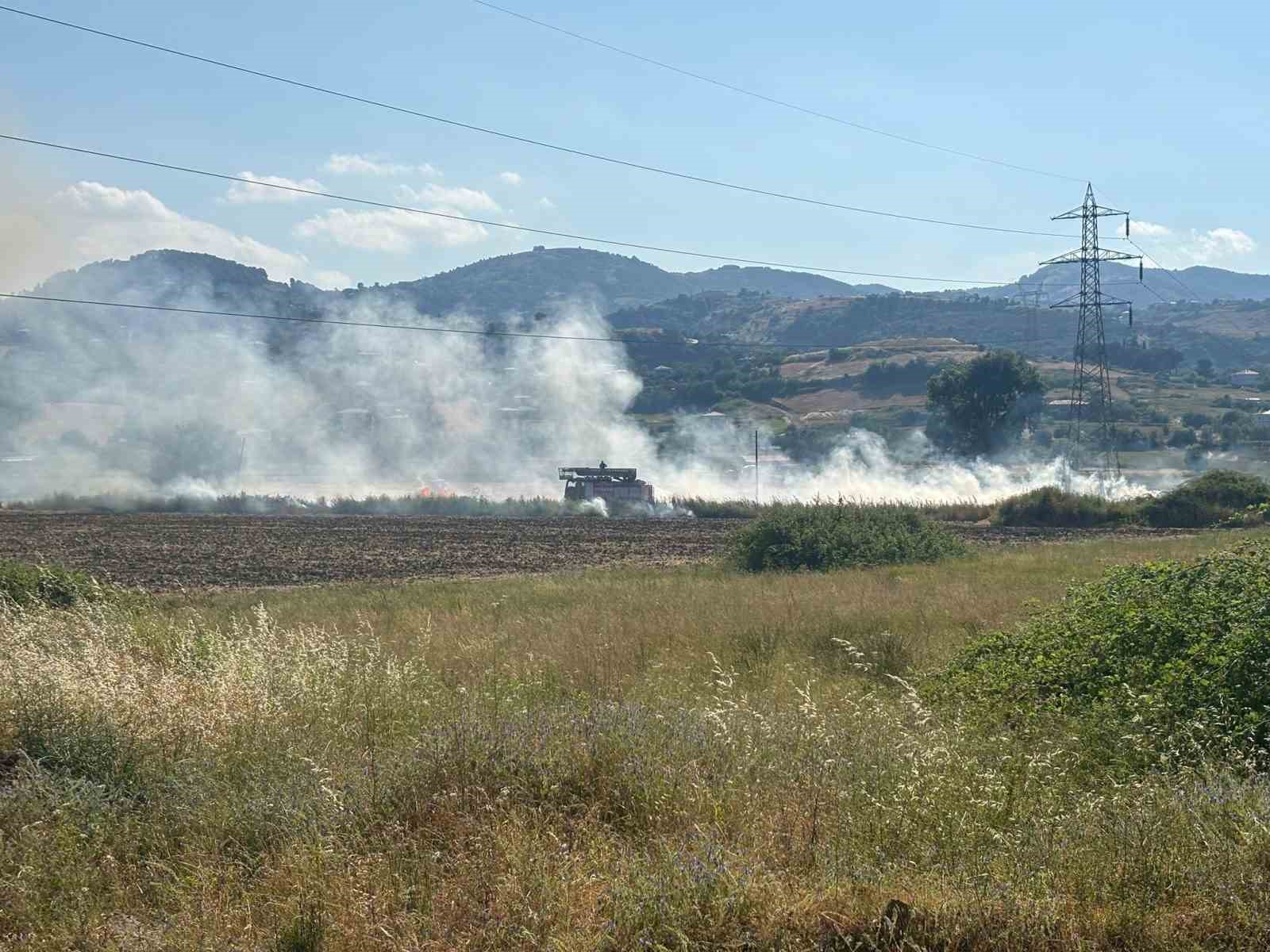 Samsun'da samanlık alanda çıkan yangın söndürüldü