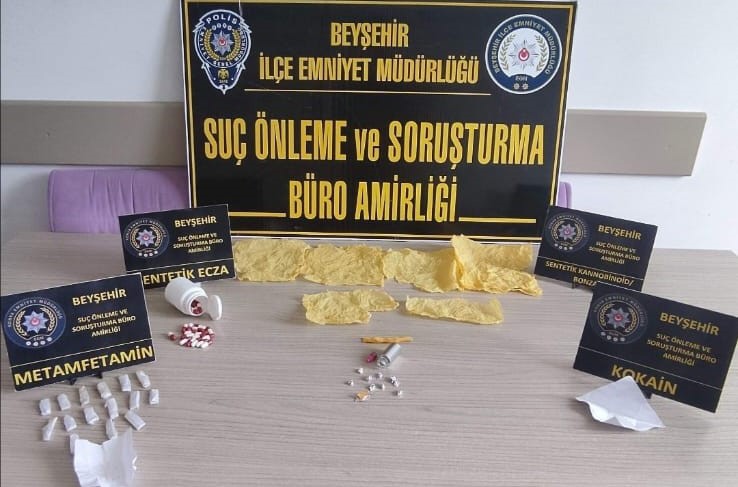 Beyşehir’deki uyuşturucu operasyonunda 2 şüpheli tutuklandı