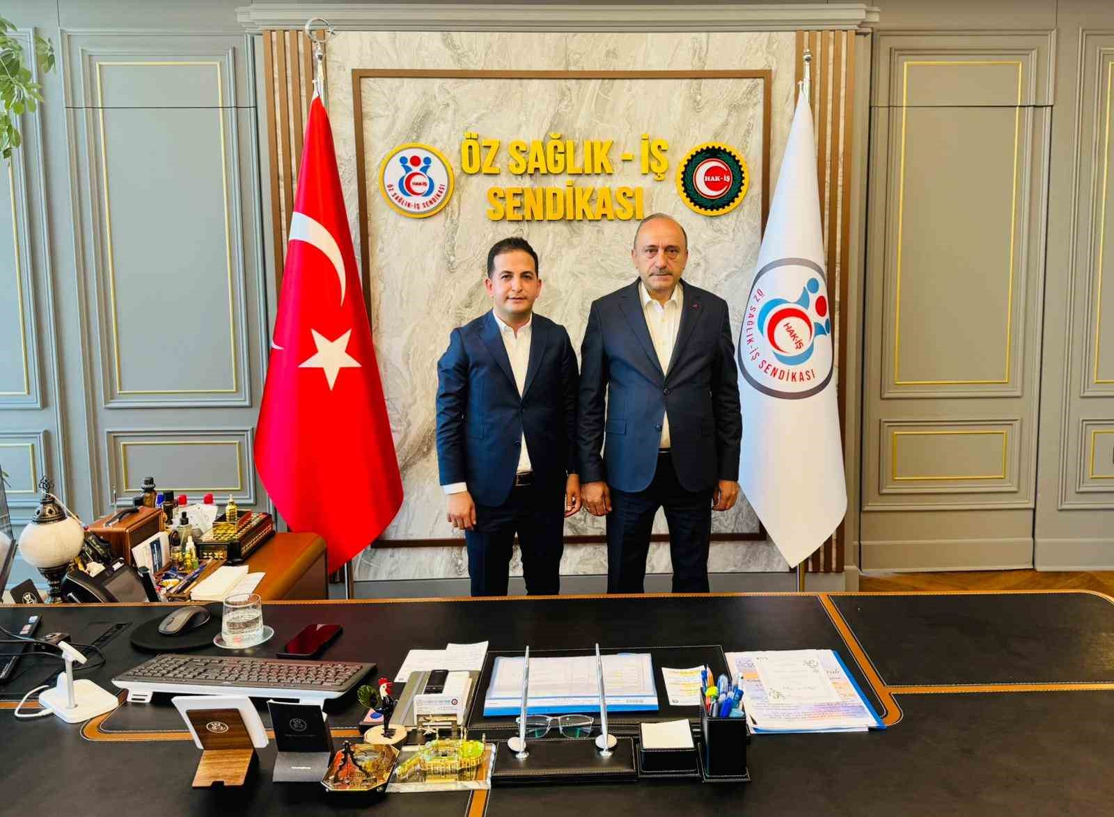 Başkan Aküzüm, HAK-İŞ Genel Başkan Yardımcısı Sert ile bir araya geldi