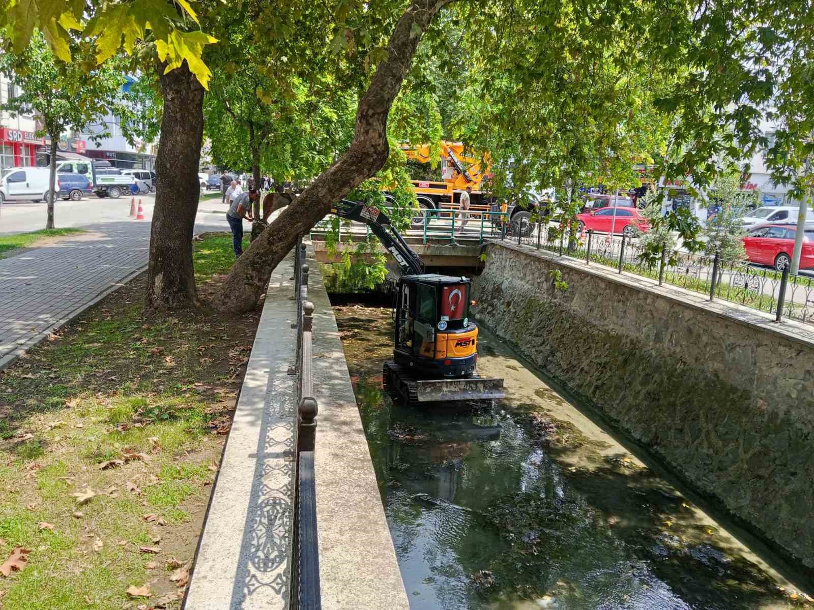 Gemlik Çarşı Deresi'nde temizlik çalışmaları başladı