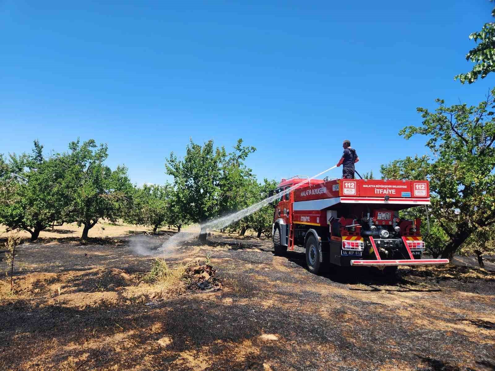 Malatya’da bahçe ve orman yangını