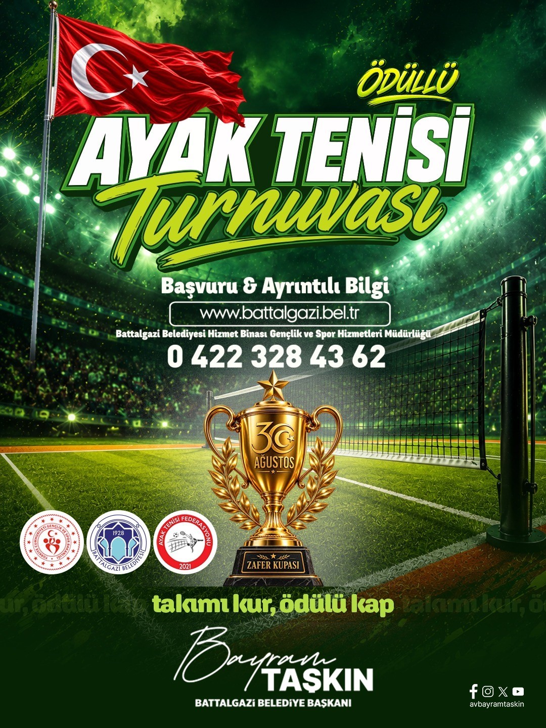 Battalgazi’de ayak tenisi turnuvası