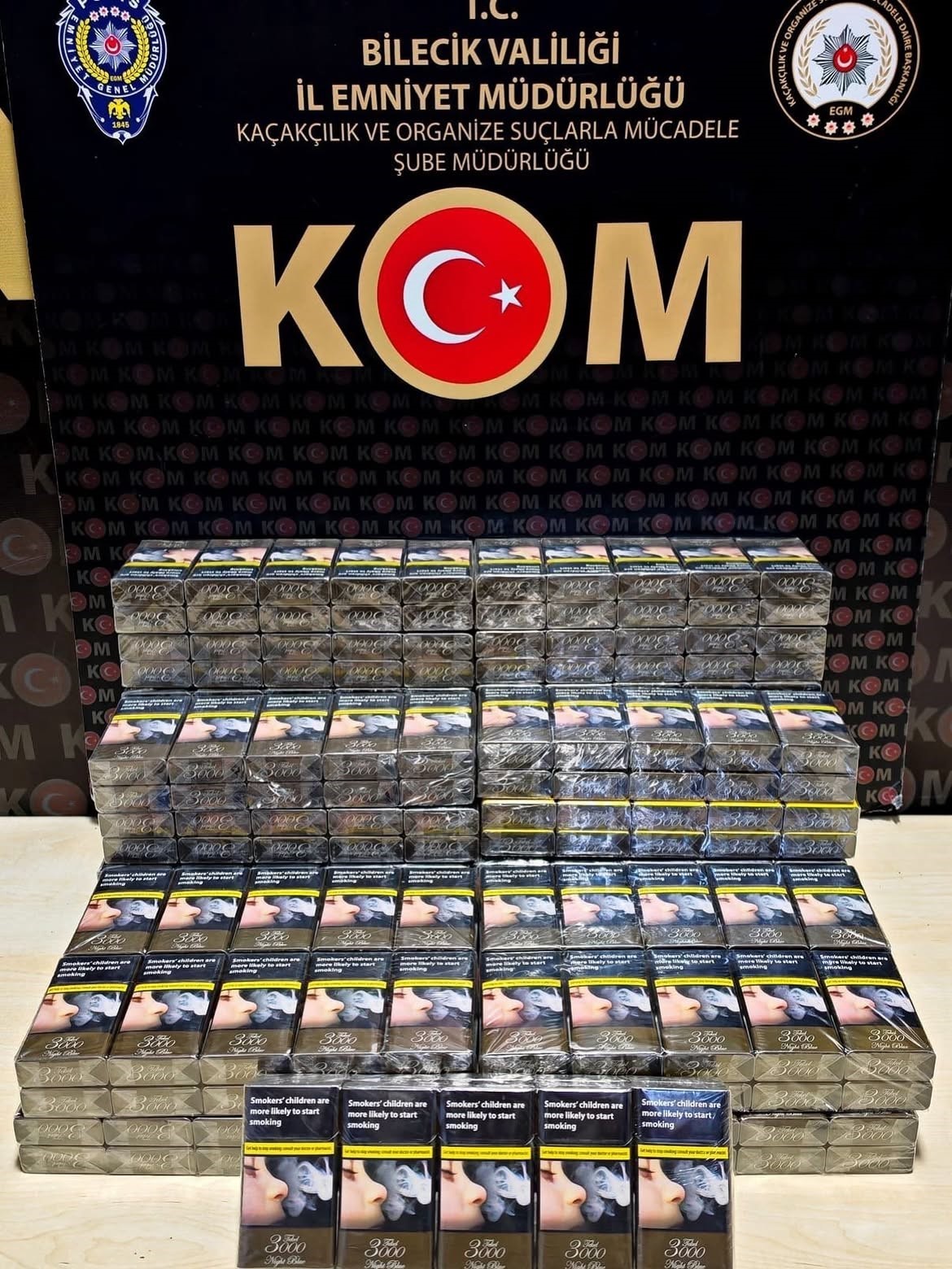 Bilecik'te 290 paket kaçak sigara ele geçirildi