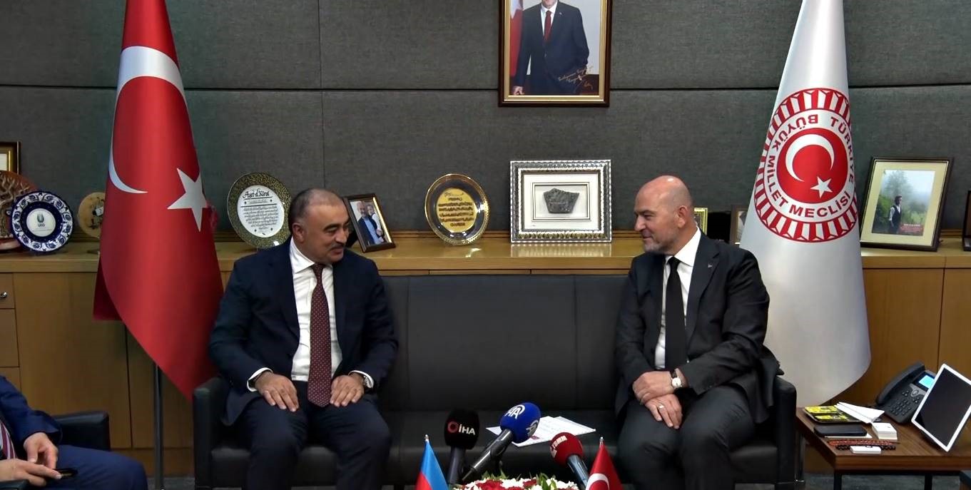 AK Parti İstanbul Milletvekili Soylu, Azerbaycan Ankara Büyükelçisi Memmedov'u kabul etti