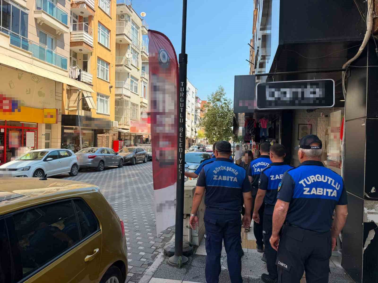 Turgutlu'da yol ve kaldırım işgallerine ortak denetim