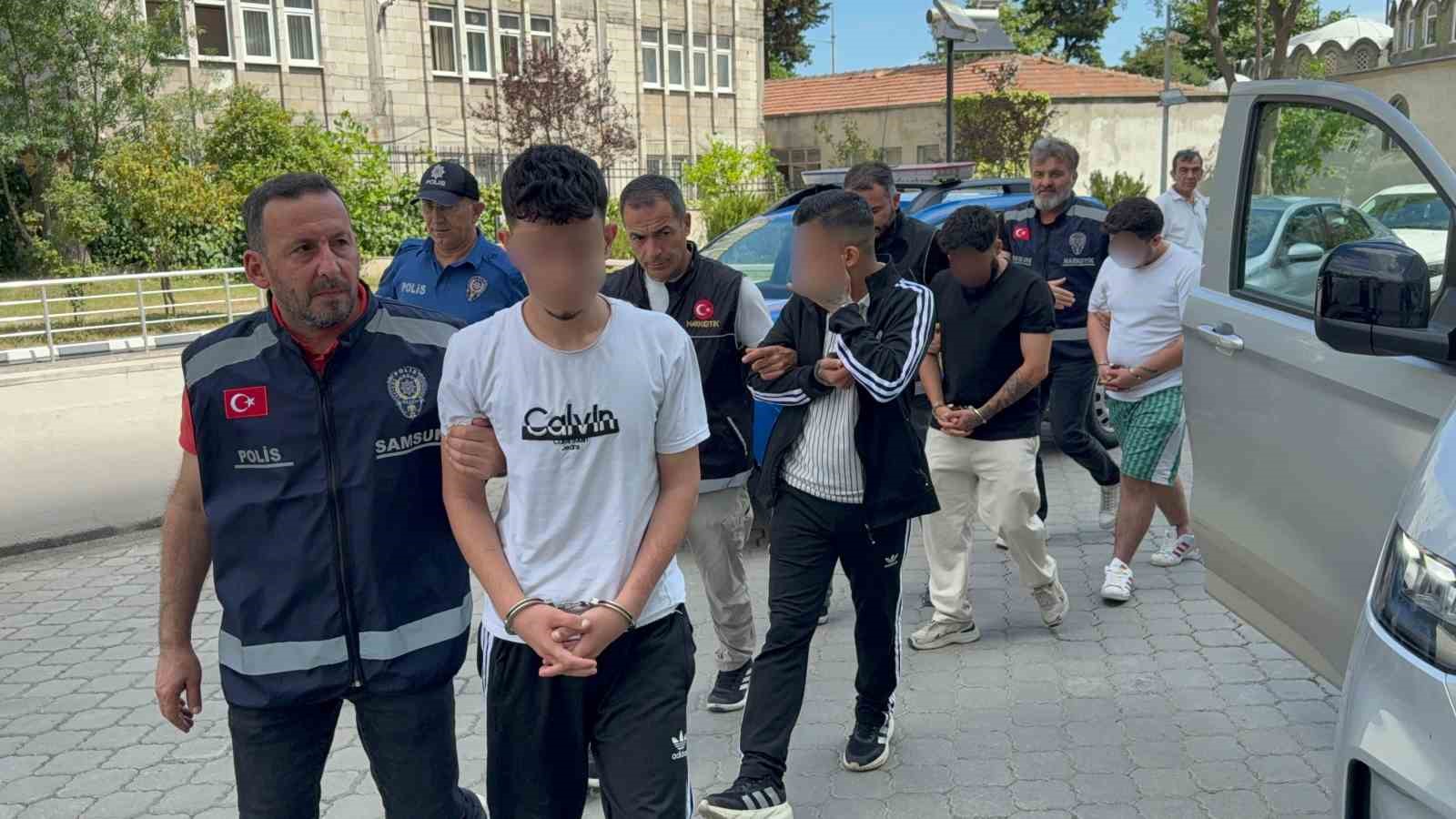 Samsun'da uyuşturucu ticaretinden 4 kişi adliyeye sevk edildi