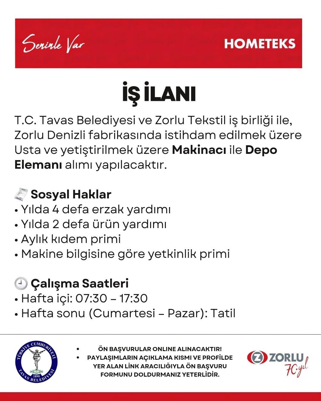 Tavas Belediyesinden istihdam için önemli iş birliği