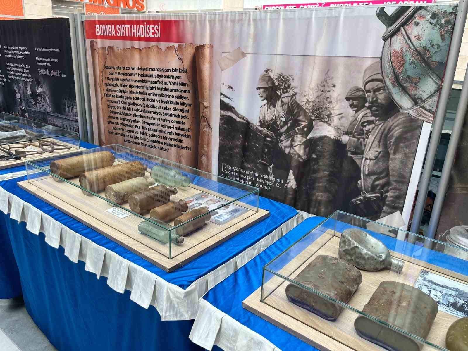 Çanakkale ruhu Tavşanlı'da, savaş malzemeleri sergisi ziyarete açıldı